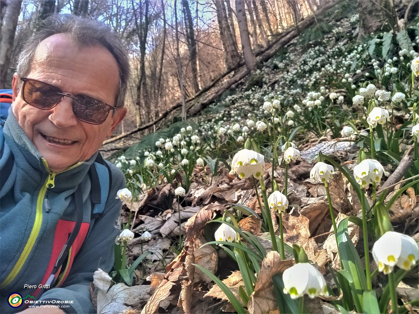 Esplosa la primavera sui sentieri per Ubione-Corna Marcia (Leucojum vernum)